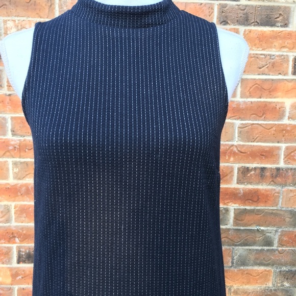 LOFT sleeveless mock neck, drop waist dress - Picture 4 of 8